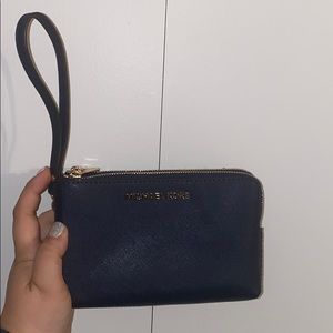 Navy blue Michael Kors wristlet